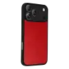 Apple İphone 17 Pro Max Aras Deri Kapak - Kırmızı