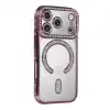 Apple İphone 17 Pro Max Joke Simli Magneticsafe Kılıf - Pembe