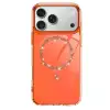 Apple İphone 17 Pro Max Live Diamond Magsafe Kapak - Turuncu