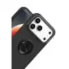 Apple İphone 17 Pro Montreal Yüzüklü Silikon Kapak - Siyah