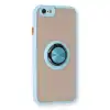 Apple İphone 6 Kılıf Montreal Yüzüklü Silikon Kapak - Buz Mavi