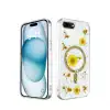 Apple İphone 7 Kılıf Daisy Simli Magsafe Kapak - Gold
