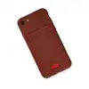 Apple İphone 7 Kılıf Kelvin Kartvizitli Silikon - Bordo