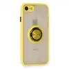 Apple İphone 7 Kılıf Montreal Yüzüklü Silikon Kapak - Sarı