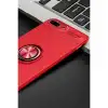 Apple İphone 7 Plus Kılıf Range Yüzüklü Silikon - Kırmızı