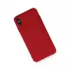 Apple İphone X Kılıf Nano İçi Kadife Silikon - Kırmızı