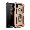 Apple İphone X Kılıf Sofya Yüzüklü Silikon Kapak - Gold