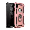 Apple İphone X Kılıf Sofya Yüzüklü Silikon Kapak - Rose