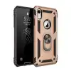 Apple İphone Xr Kılıf Sofya Yüzüklü Silikon Kapak - Gold