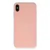 Apple İphone Xs Max Kılıf Nano İçi Kadife Silikon - Pudra