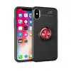 Apple İphone Xs Max Kılıf Range Yüzüklü Silikon - Siyah-kırmızı