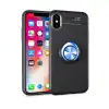 Apple İphone Xs Max Kılıf Range Yüzüklü Silikon - Siyah-mavi