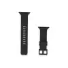 Apple Watch 38mm Kr408 Çizgili Silikon Kordon (saat Değildir) - Siyah