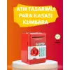 ATM Görünümlü Kırmızı Elektronik Şifreli Kumbara