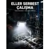 Beyaz Led Işık Sensörlü Kafa Lambası Lityum Batarya Led El Fenerli Şarjlı
