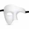 Beyaz Yarım Erkek Maske – Phantom Parti  Balo Maskesi