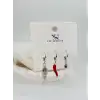 Biber Detaylı Üçlü Kombin Küpe