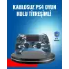 Bluetooth Kablosuz PS4 Gamepad Çift Motorlu Siyah Controller