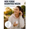 Bluetooth Kulaklık Beyaz Çağrı Cevaplama Dokunmatik Kontrol Kablosuz Yeni Nesil