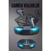 Bluetooth Oyuncu Kulaklığı Led Işıklı Kablosuz ANC Özelliği
