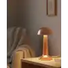 Bronz Dokunmatik Masa Lambası 3 Renk LED Şarjlı Kablosuz USB Çıkışlı