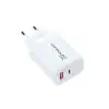 C99Q 65w Pd Destekli Type-c Ve Usb Çift Çıkışlı Hızlı Şarj Adaptörü - Beyaz