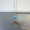 Çelik Plaka Kolye Nazar Boncuklu