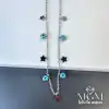 Çelik Yıldız Nazar Boncuklu Kolye