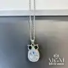 Çelik Zirkon Taşlı Baykuş Kolye