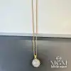 Çelik Zirkon Taşlı Kolye