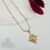 Çelik Zirkon Taşlı Kolye