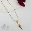Çelik Zirkon Taşlı Kolye