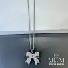 Çelik Zirkon Taşlı Kolye