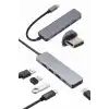 Çevirici Dönüştürücü Adaptör Macbook 3 In 1 Type-C To Hdmı USB 3.0