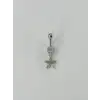 Çiçek Detaylı Göbek Piercing