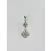 Çiçek Detaylı Göbek Piercing