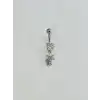 Çiçek Detaylı Göbek Piercing