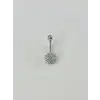 Çiçek Detaylı Göbek Piercing