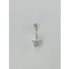 Çiçek Detaylı Göbek Piercing