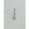 Çiçek Detaylı Göbek Piercing