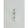 Çiçek Detaylı Sallantılı Göbek Piercing