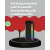 Çift 4 inç Hoparlörlü RGB Işıklı Bluetooth Ses Sistemi