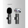 Çift Mikrofonlu Kablosuz Kayıt Seti iPhone Uyumlu Mini Mikrofon