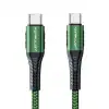 Dc43 Type-c To Type-c 1m Örgü 60w Hızlı Şarj Kablo - Yeşil