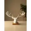 Dekoratif Geyik Başı Heykel 25 cm Modern Minimal Tasarım