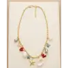 Deniz Kabuklu & Yıldız Figürlü Gold Charm Kolye
