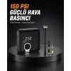Dijital Ekranlı Diyafram Tip Kompresör 150 PSI Güçlü Motorlu