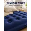 Dış Mekan Şişme Yatak Çift Kişilik Flokeli Yüzey Konforlu Kullanım