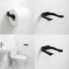 Duvara Monte Siyah Peçetelik Minimal Banyo Aksesuarı