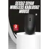 Ergonomik Tasarım Kablosuz Siyah Mouse Hassas Uzun Ömürlü